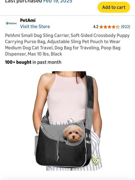 Gray Mesh Over-Shoulder Pet Carrier Bag for Men - Picture 3 of 3